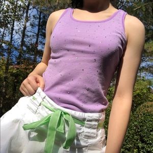 Adorable Sparkly Lavender Tank